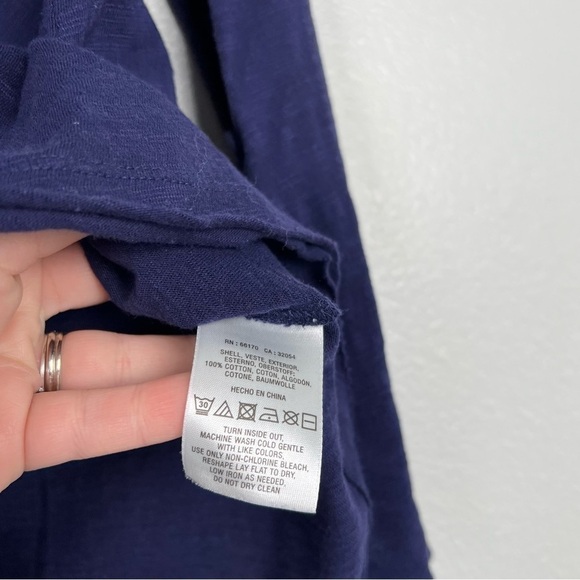 Anthropologie Meadow Rue Embroidered Top Navy‎ Sz S - Picture 5 of 6